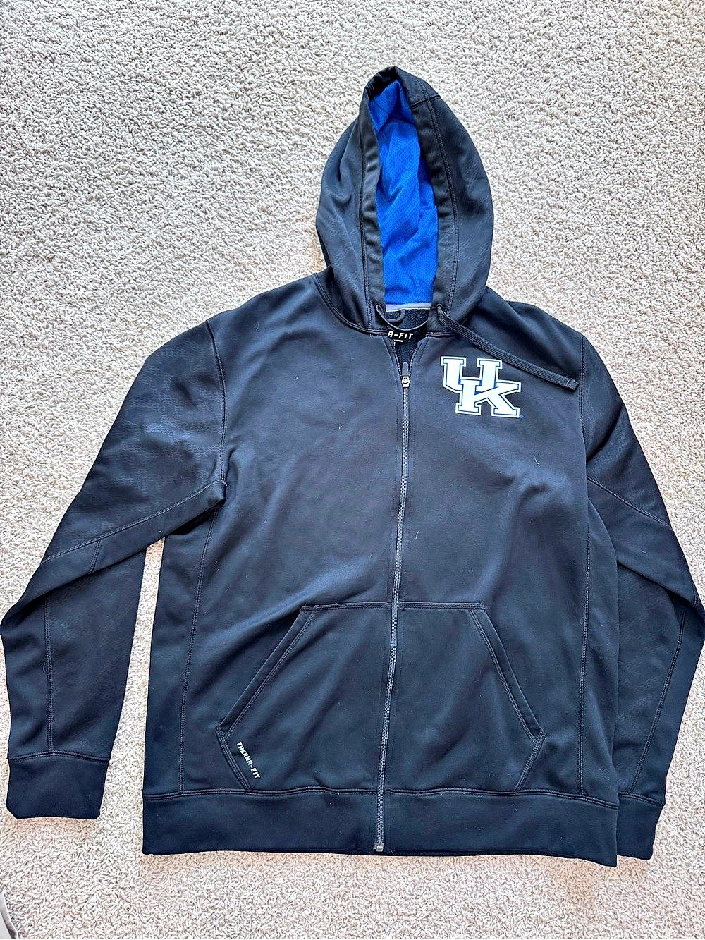 Nike Therma-FIT University of Kentucky Wildcats Full-Zip Hoodie Kentucky Logo